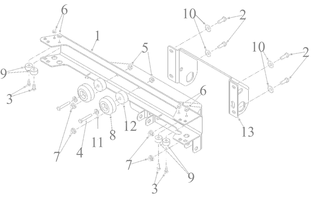 Attachments / 19a70063oem 52-Inch Plow Kit / Mounting Assembly Diagram and Parts List for 17ADFACSA07 2022 Yard Machines Lawn Tractor